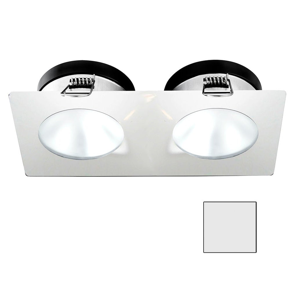 i2Systems Apeiron A1110Z - 4.5W Spring Mount Light - Double Round - Cool White - White Finish - Get Tight Gear