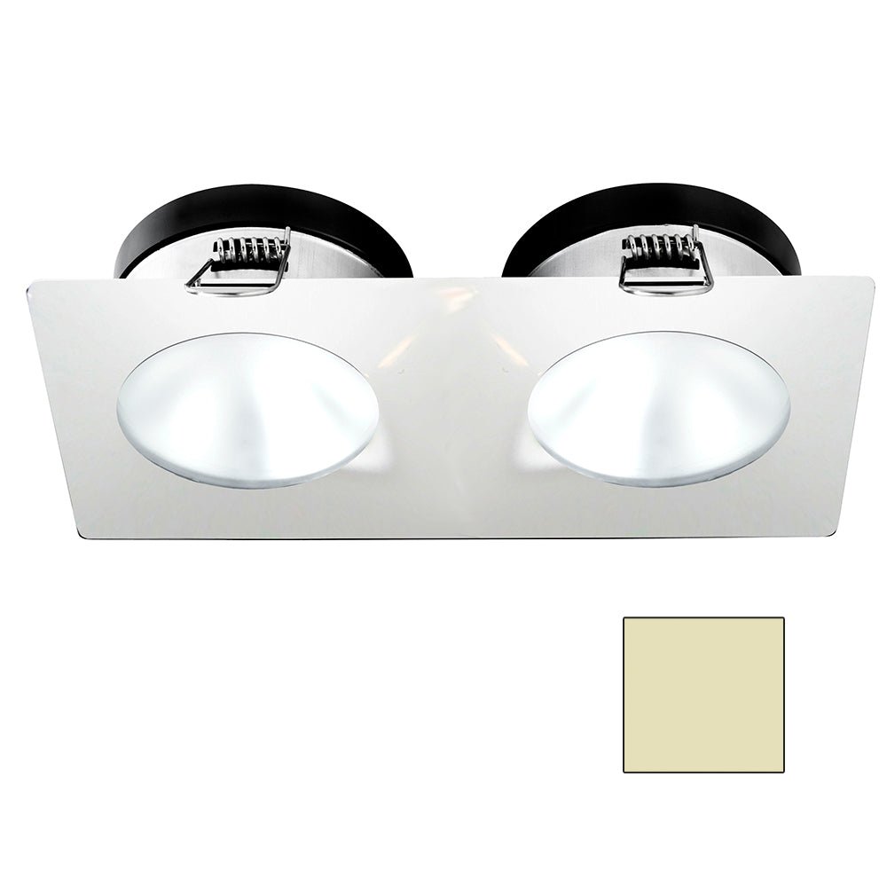 i2Systems Apeiron A1110Z - 4.5W Spring Mount Light - Double Round - Warm White - White Finish - Get Tight Gear