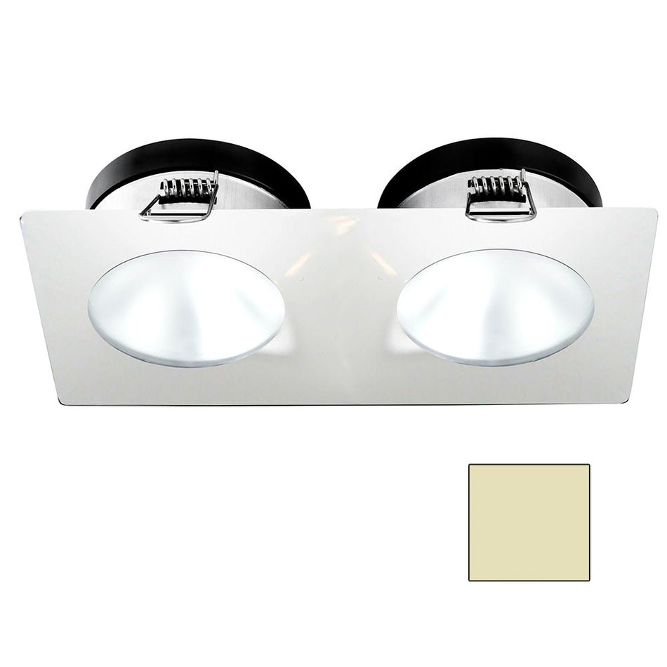 i2Systems Apeiron A1110Z - 4.5W Spring Mount Light - Double Round - Warm White - White Finish - Get Tight Gear