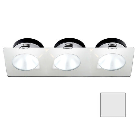 i2Systems Apeiron A1110Z - 4.5W Spring Mount Light - Triple Round - Cool White - White Finish - Get Tight Gear