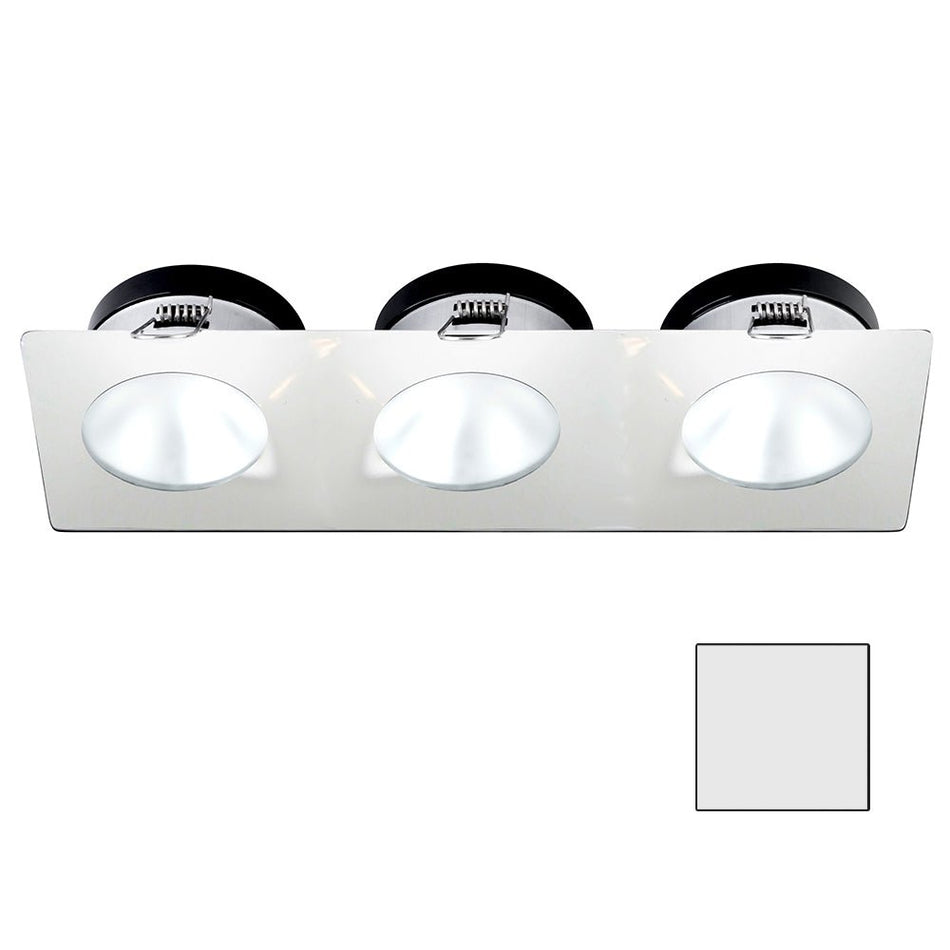 i2Systems Apeiron A1110Z - 4.5W Spring Mount Light - Triple Round - Cool White - White Finish - Get Tight Gear