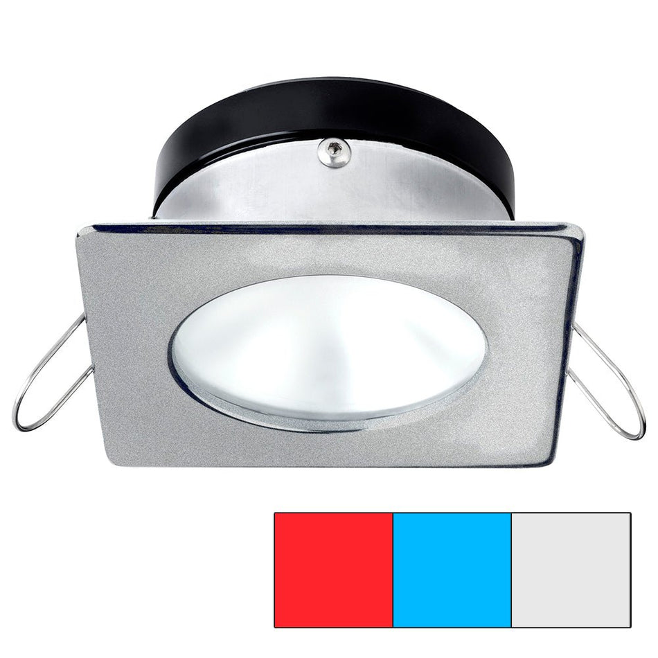 i2Systems Apeiron A1120 Spring Mount Light - Square/Round - Red, Cool White & Blue - Brushed Nickel - Get Tight Gear