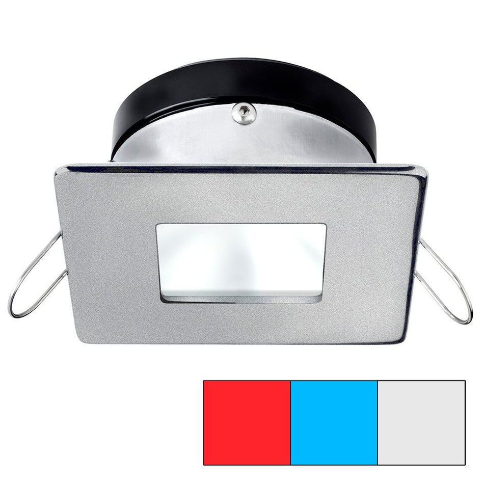 i2Systems Apeiron A1120 Spring Mount Light - Square/Square - Red, Cool White & Blue - Brushed Nickel - Get Tight Gear