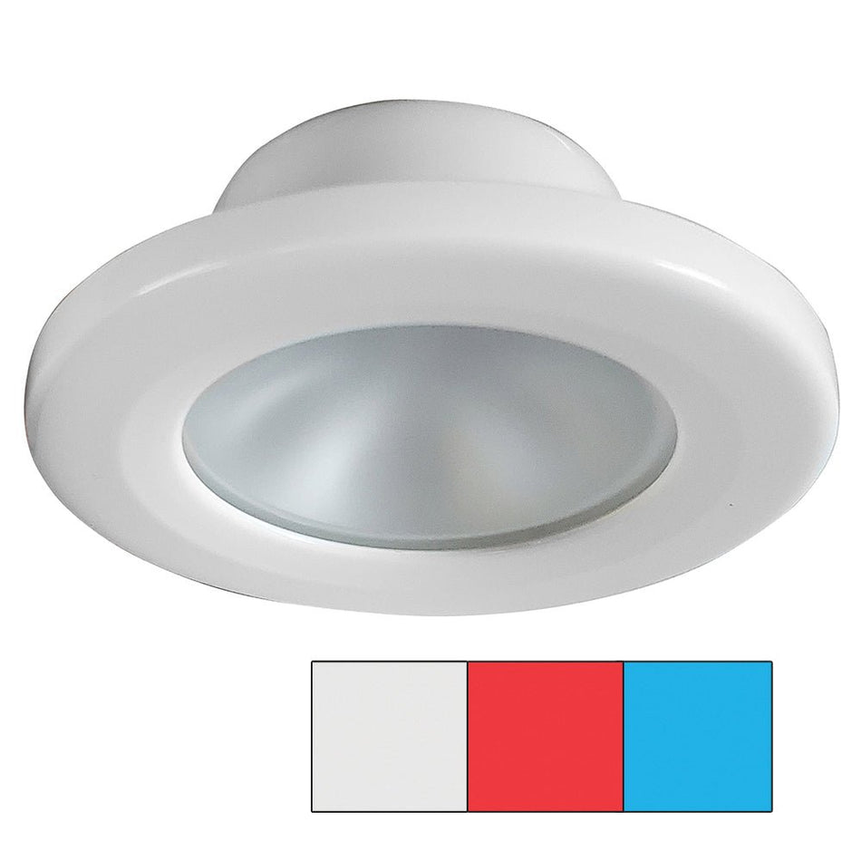 i2Systems Apeiron A3120 Screw Mount Light - Red, Cool White & Blue - White Finish - Get Tight Gear