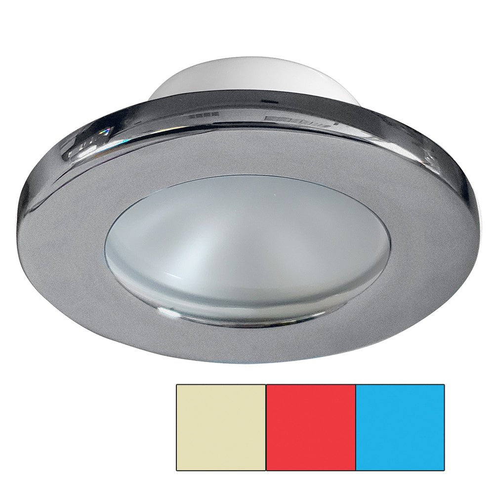 i2Systems Apeiron A3120 Screw Mount Light - Red, Warm White & Blue - Brushed Nickel - Get Tight Gear