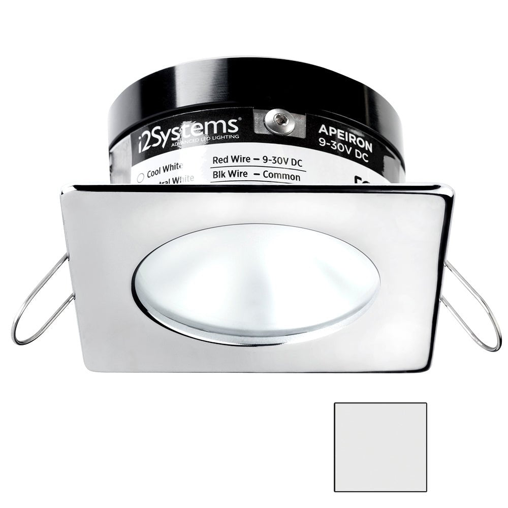i2Systems Apeiron A503 3W Spring Mount Light - Square/Round - Cool White - Polished Chrome Finish - Get Tight Gear