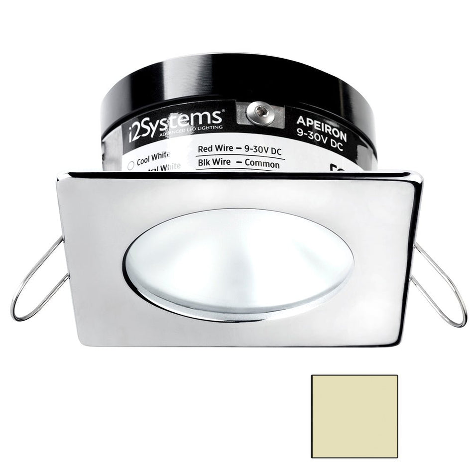 i2Systems Apeiron A503 3W Spring Mount Light - Square/Round - Warm White - Polished Chrome Finish - Get Tight Gear