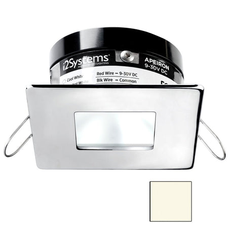 i2Systems Apeiron A503 3W Spring Mount Light - Square/Square - Neutral White Polished Chrome Finish - Get Tight Gear