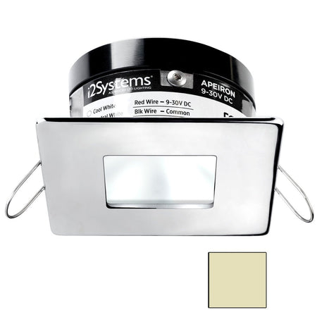 i2Systems Apeiron A503 3W Spring Mount Light - Square/Square - Warm White - Polished Chrome Finish - Get Tight Gear