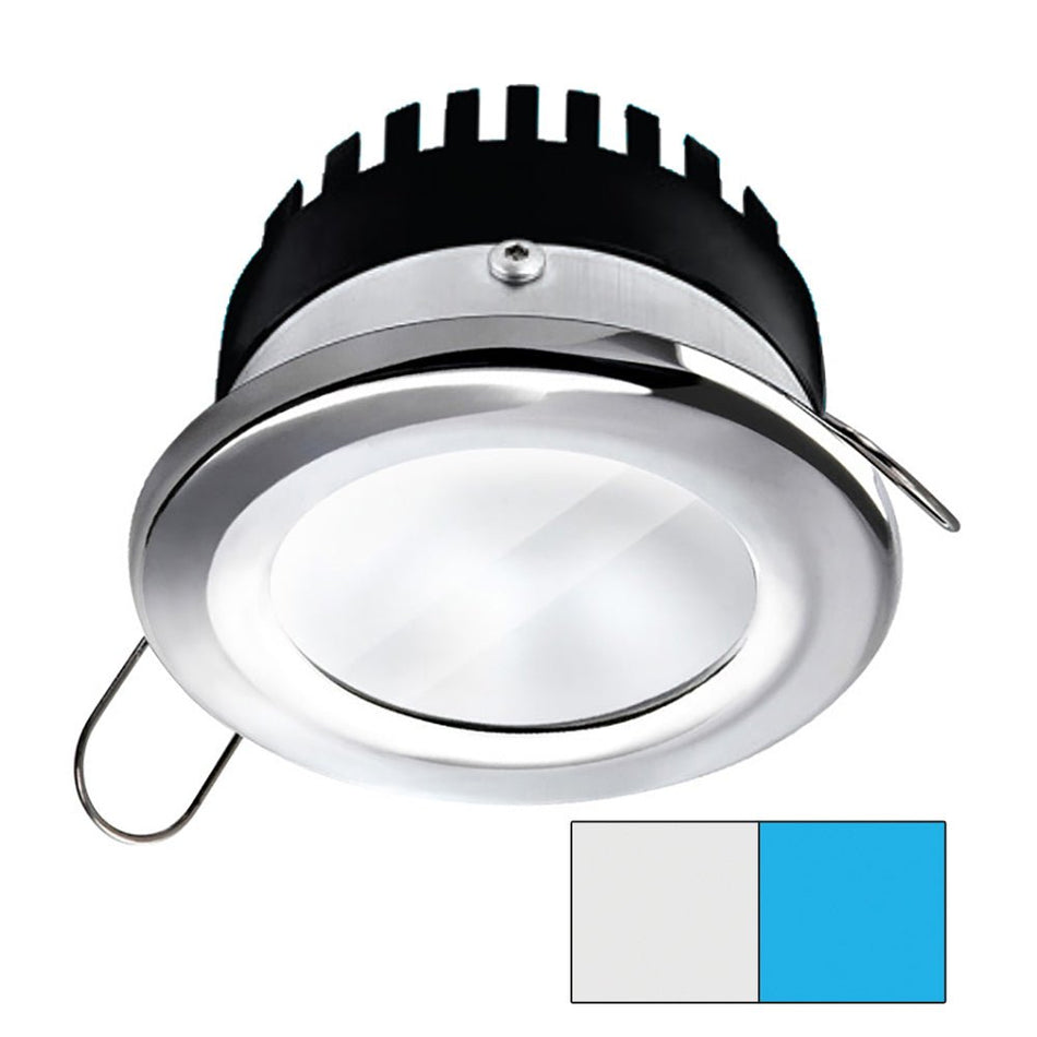 i2Systems Apeiron A506 6W Spring Mount Light - Round - Cool White & Blue - Polished Chrome Finish - Get Tight Gear