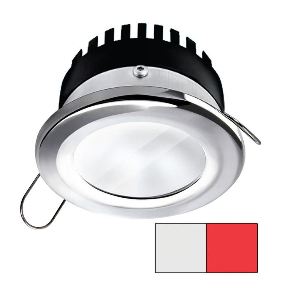 i2Systems Apeiron A506 6W Spring Mount Light - Round - Cool White & Red - Polished Chrome Finish - Get Tight Gear