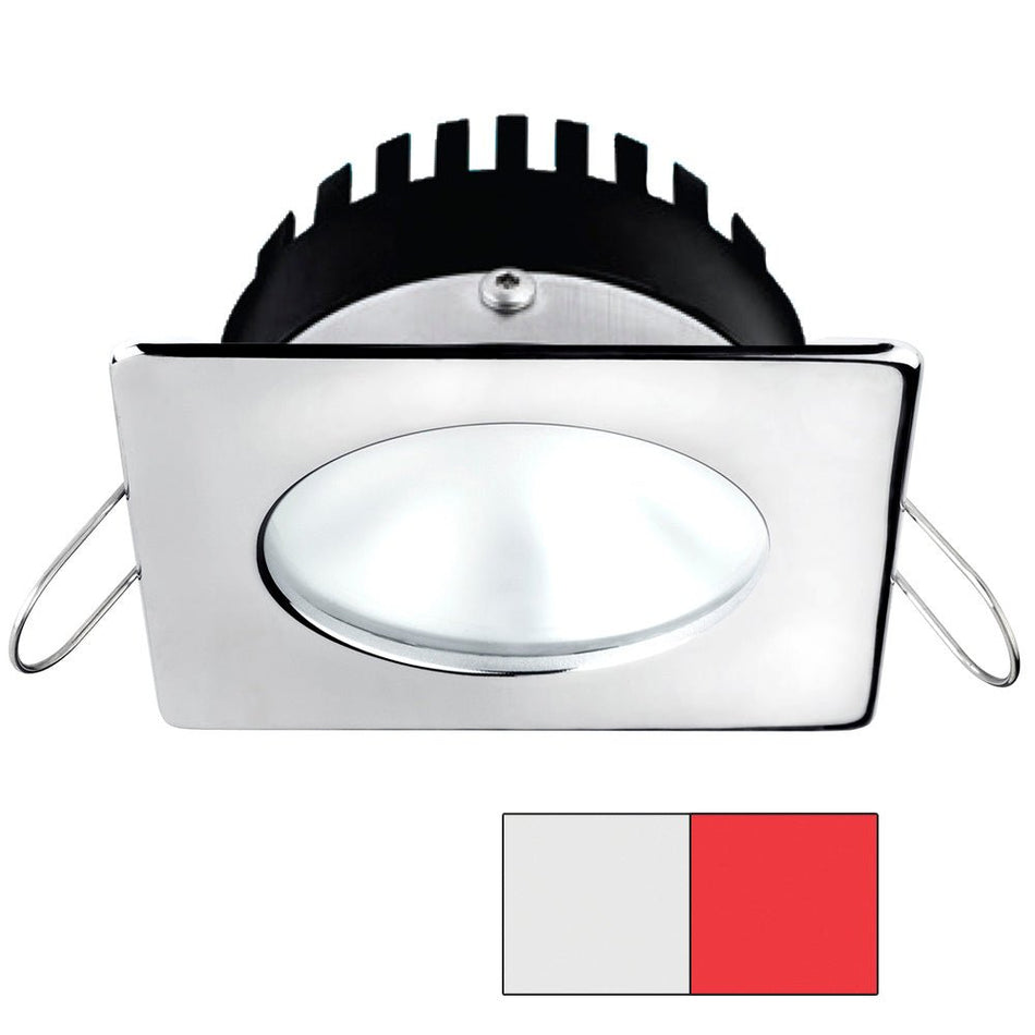 i2Systems Apeiron A506 6W Spring Mount Light - Square/Round - Cool White & Red - Polished Chrome Finish - Get Tight Gear