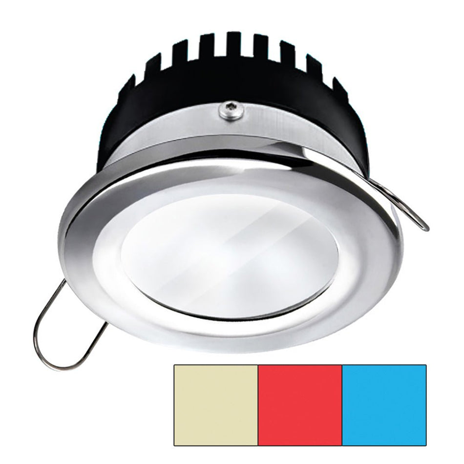 i2Systems Apeiron Pro A503 - 3W - Round - Cool White/Red/Blue - Round - Chrome Finish - Get Tight Gear