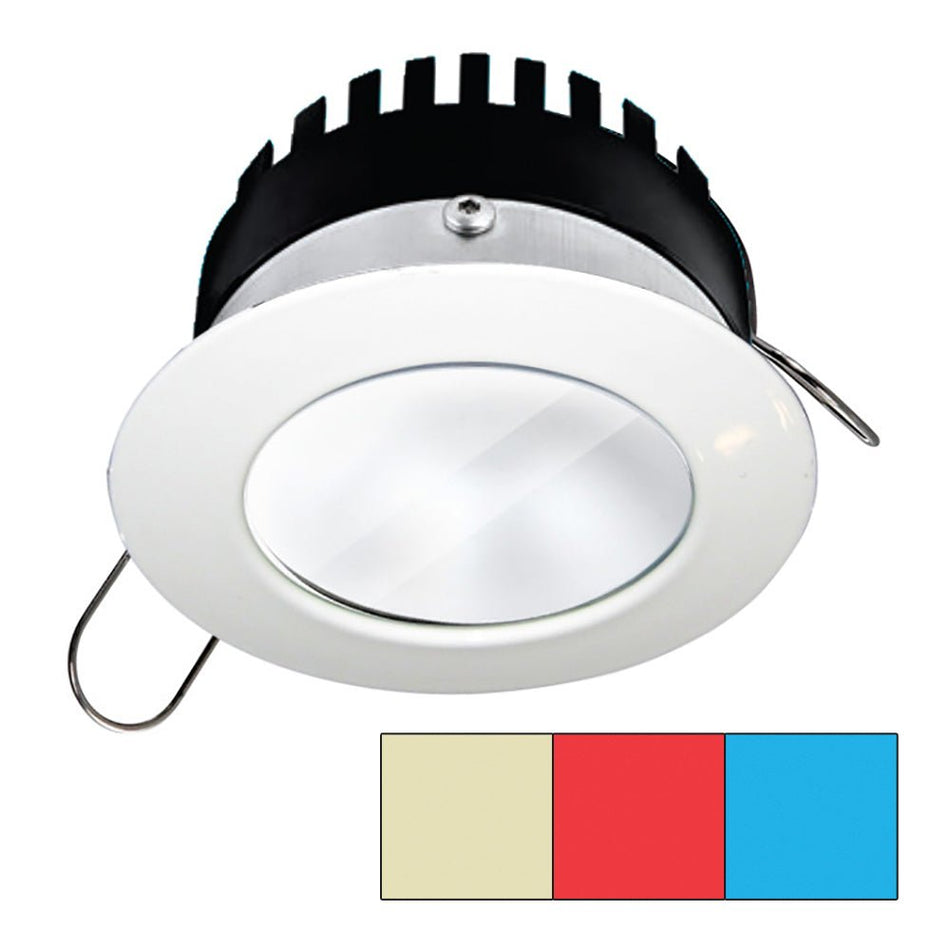i2Systems Apeiron Pro A503 - 3W - Round - Warm White, Red & Blue - White Finish - Get Tight Gear