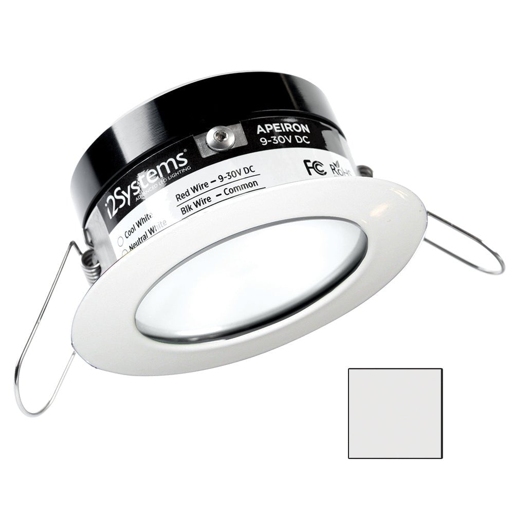 i2Systems Apeiron PRO A503 - 3W Spring Mount Light - Round - Cool White - White Finish - Get Tight Gear