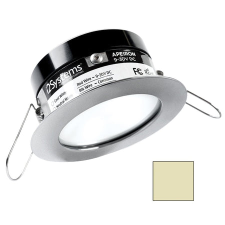 i2Systems Apeiron PRO A503 - 3W Spring Mount Light - Round - Warm White - Brushed Nickel Finish - Get Tight Gear