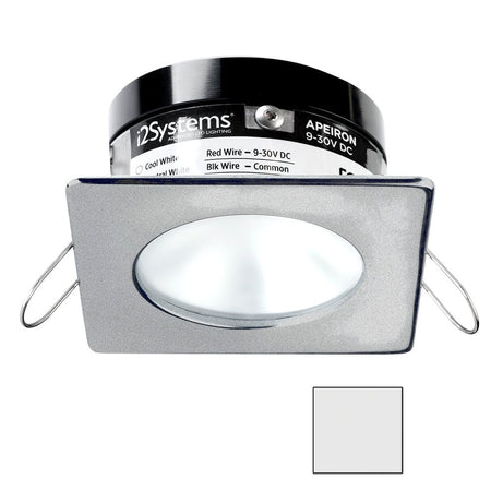 i2Systems Apeiron PRO A503 - 3W Spring Mount Light - Square/Round - Cool White - Brushed Nickel Finish - Get Tight Gear