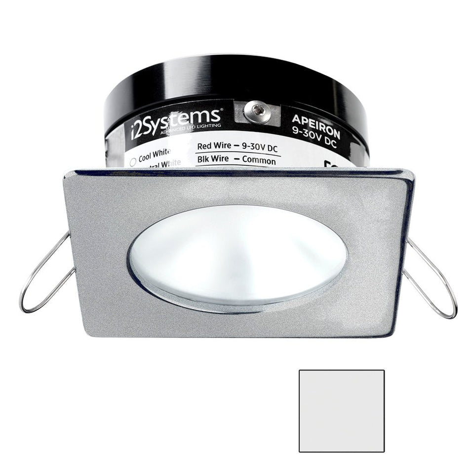 i2Systems Apeiron PRO A503 - 3W Spring Mount Light - Square/Round - Cool White - Brushed Nickel Finish - Get Tight Gear