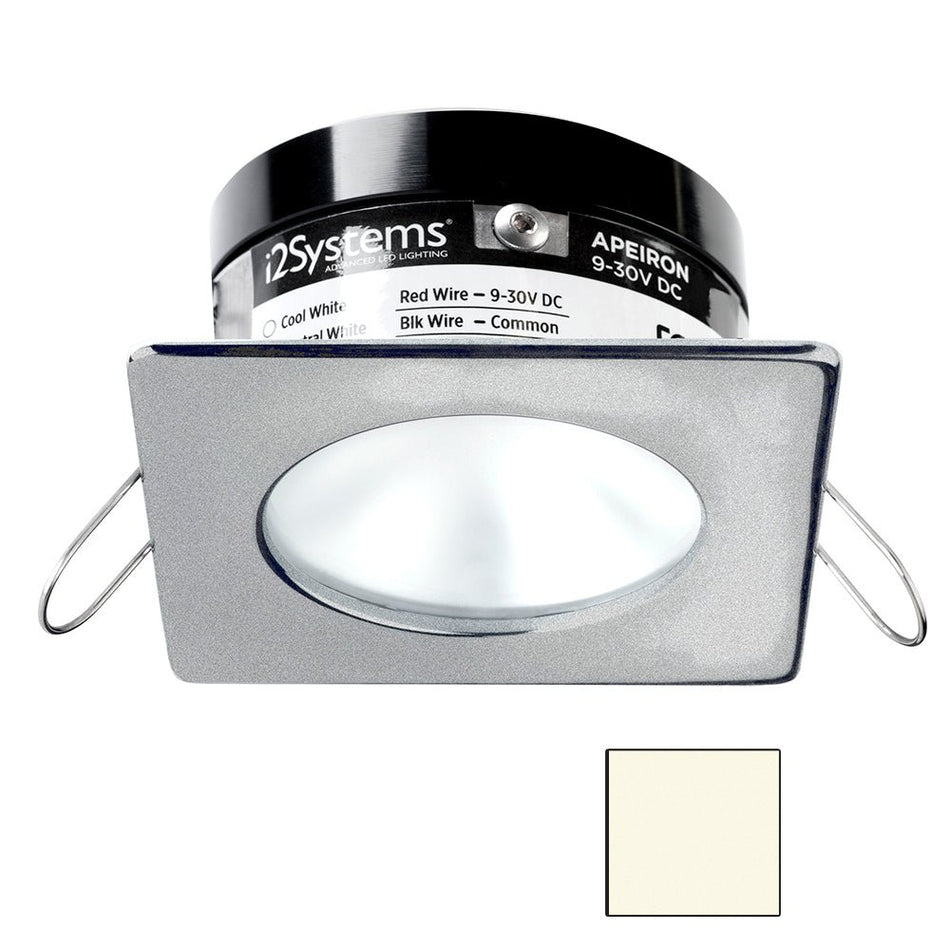 i2Systems Apeiron PRO A503 - 3W Spring Mount Light - Square/Round - Neutral White - Brushed Nickel Finish - Get Tight Gear
