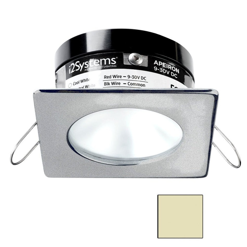 i2Systems Apeiron PRO A503 - 3W Spring Mount Light - Square/Round - Warm White - Brushed Nickel Finish - Get Tight Gear