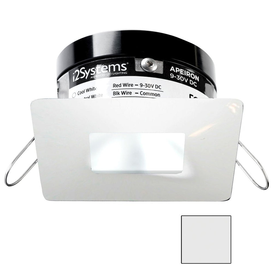 i2Systems Apeiron PRO A503 - 3W Spring Mount Light - Square/Square - Cool White - White Finish - Get Tight Gear