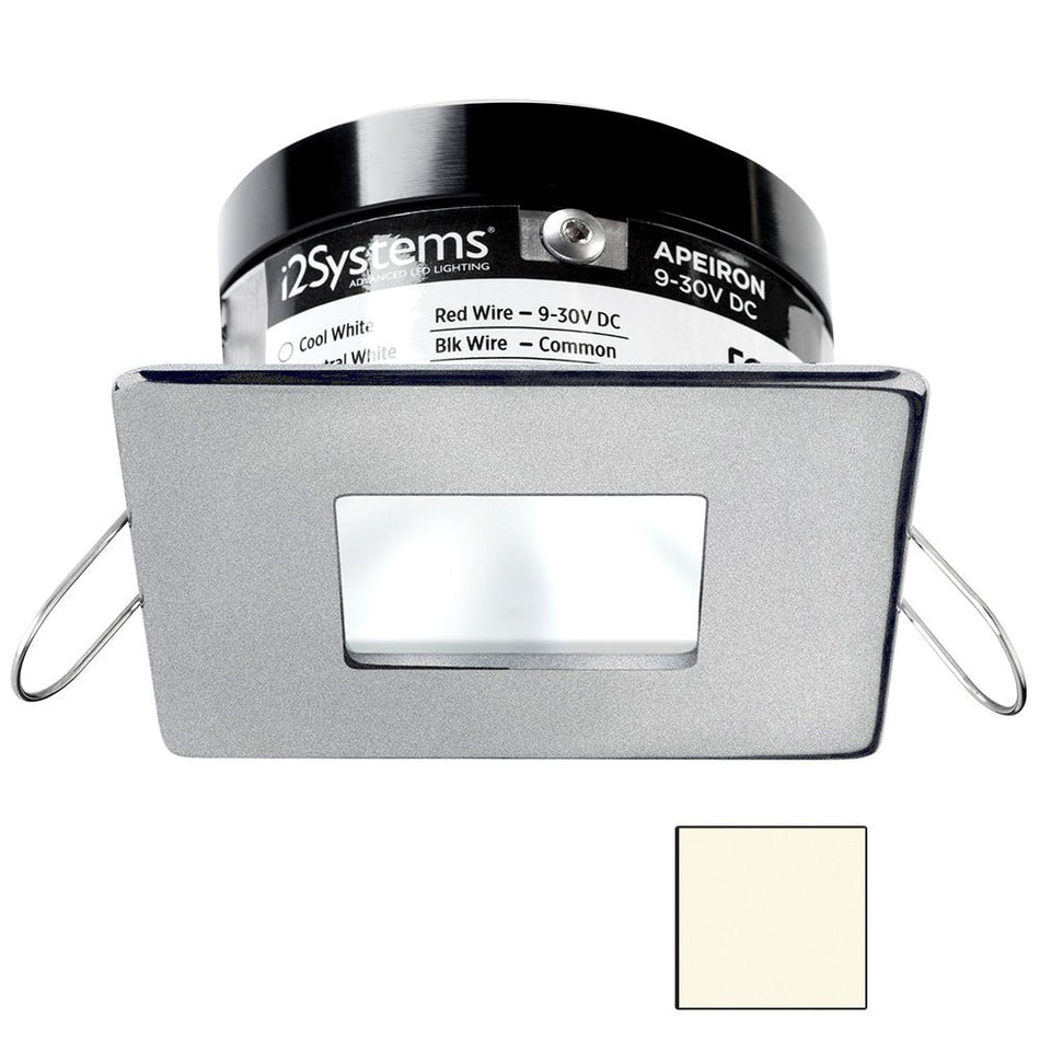 i2Systems Apeiron PRO A503 - 3W Spring Mount Light - Square/Square - Neutral White - Brushed Nickel Finish - Get Tight Gear