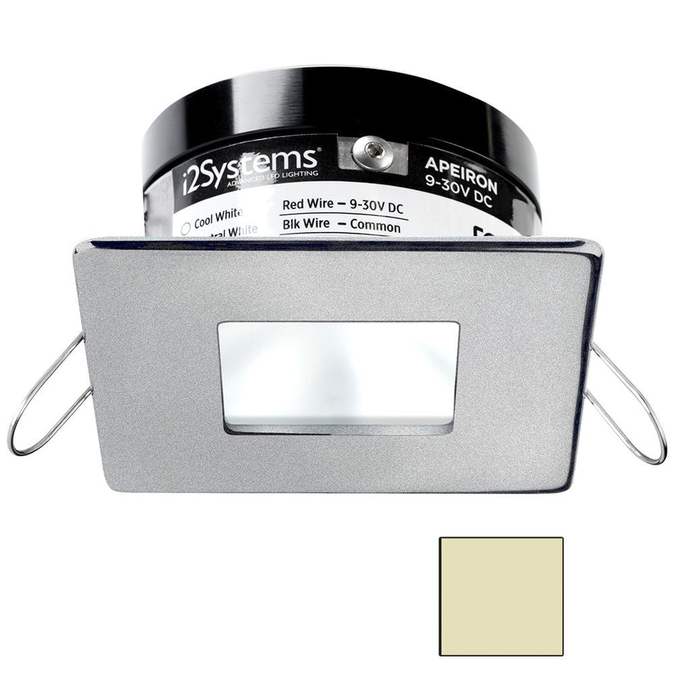 i2Systems Apeiron PRO A503 - 3W Spring Mount Light - Square/Square - Warm White - Brushed Nickel Finish - Get Tight Gear