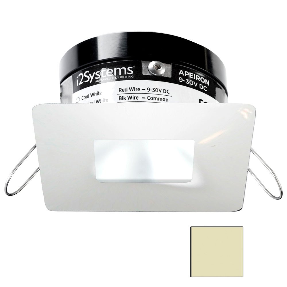 i2Systems Apeiron PRO A503 - 3W Spring Mount Light - Square/Square - Warm White - White Finish - Get Tight Gear
