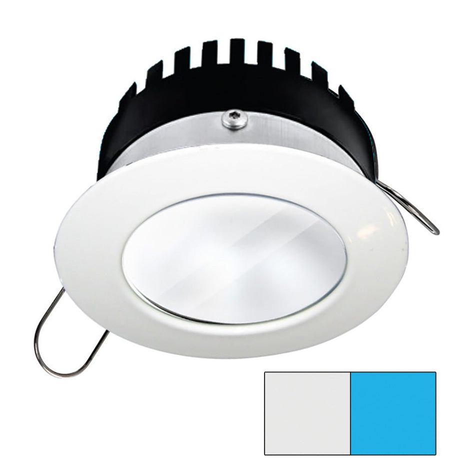 i2Systems Apeiron PRO A506 - 6W Spring Mount Light - Round - Cool White & Blue - White Finish - Get Tight Gear