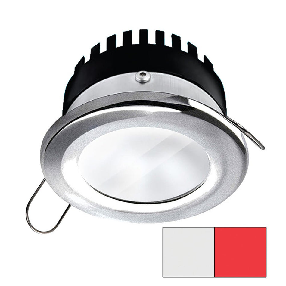 i2Systems Apeiron PRO A506 - 6W Spring Mount Light - Round - Cool White & Red - Brushed Nickel Finish - Get Tight Gear