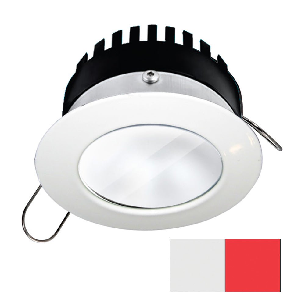 i2Systems Apeiron PRO A506 - 6W Spring Mount Light - Round - Cool White & Red - White Finish - Get Tight Gear