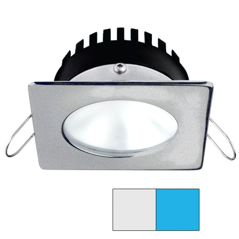 i2Systems Apeiron PRO A506 - 6W Spring Mount Light - Square/Round - Cool White & Blue - Brushed Nickel Finish - Get Tight Gear