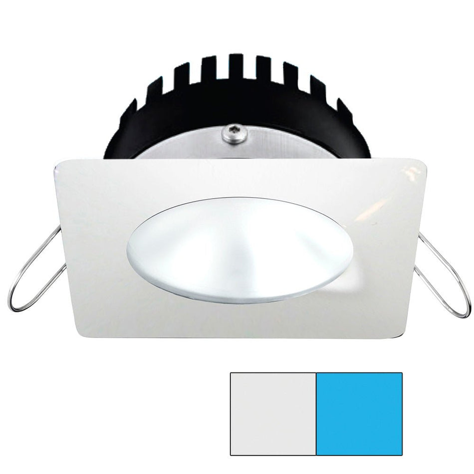 i2Systems Apeiron PRO A506 - 6W Spring Mount Light - Square/Round - Cool White & Blue - White Finish - Get Tight Gear