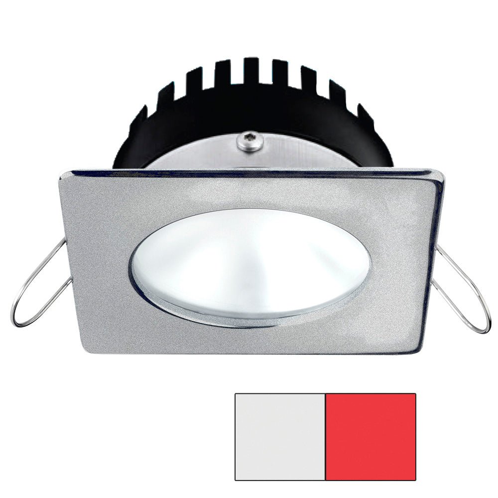 i2Systems Apeiron PRO A506 - 6W Spring Mount Light - Square/Round - Cool White & Red - Brushed Nickel Finish - Get Tight Gear