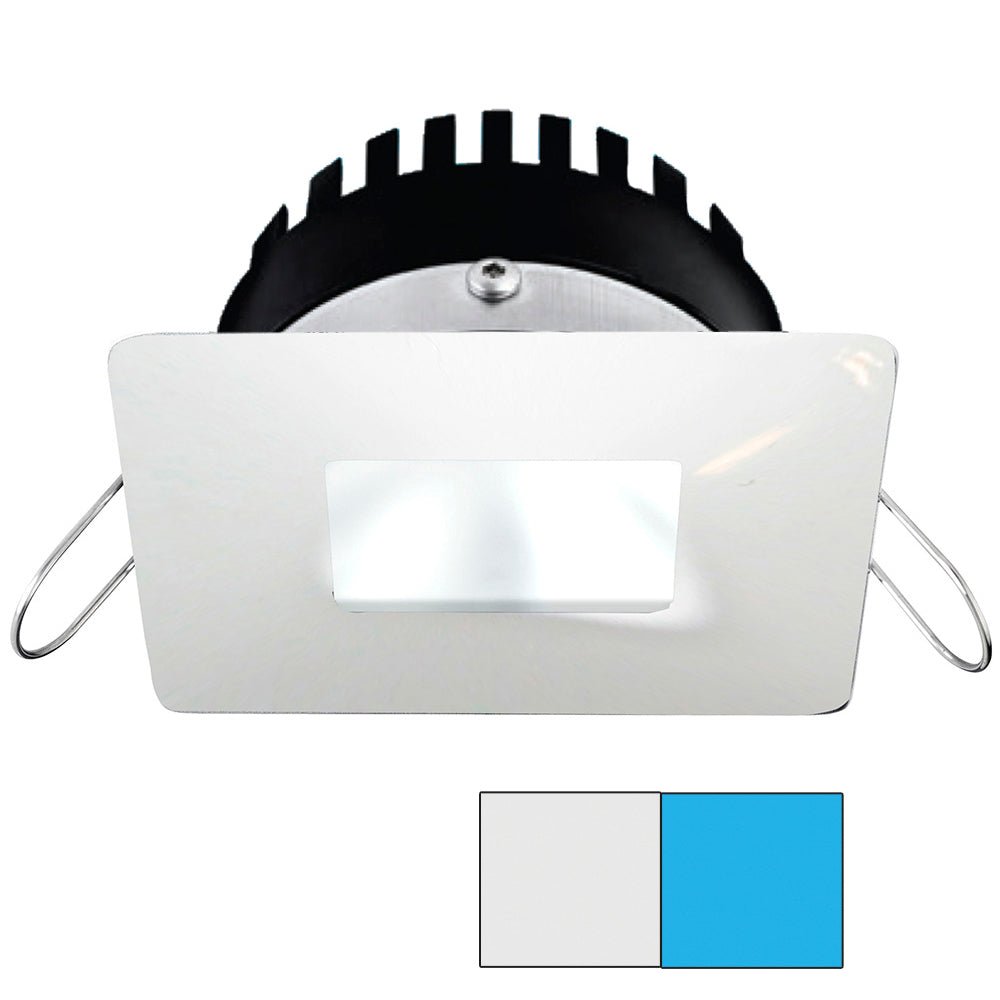 i2Systems Apeiron PRO A506 - 6W Spring Mount Light - Square/Square - Cool White & Blue - White Finish - Get Tight Gear