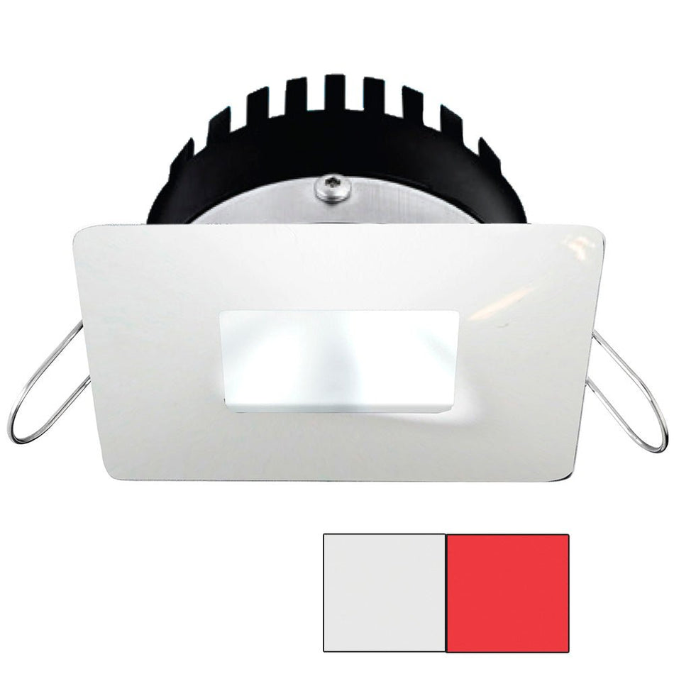 i2Systems Apeiron PRO A506 - 6W Spring Mount Light - Square/Square - Cool White & Red - White Finish - Get Tight Gear