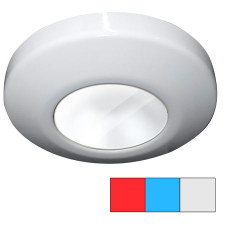 i2Systems Profile P1120 Tri - Light Surface Light - Red, Cool White & Blue - White Finish - Get Tight Gear
