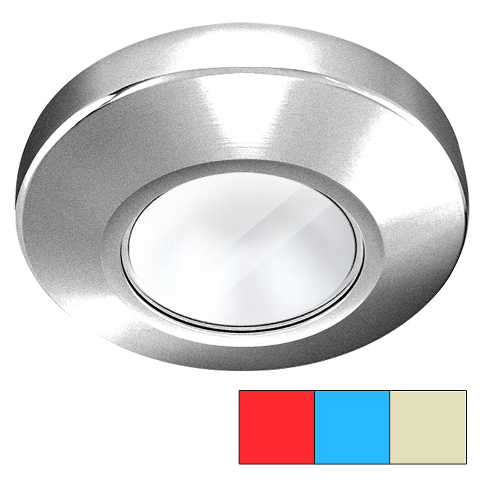 i2Systems Profile P1120 Tri - Light Surface Light - Red, Warm White & Blue - Brushed Nickel Finish - Get Tight Gear