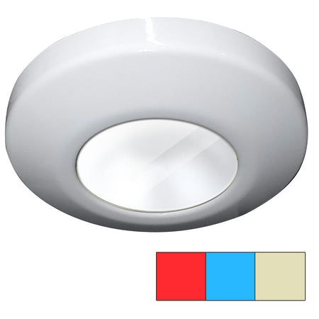i2Systems Profile P1120 Tri - Light Surface Light - Red, Warm White & Blue - White Finish - Get Tight Gear