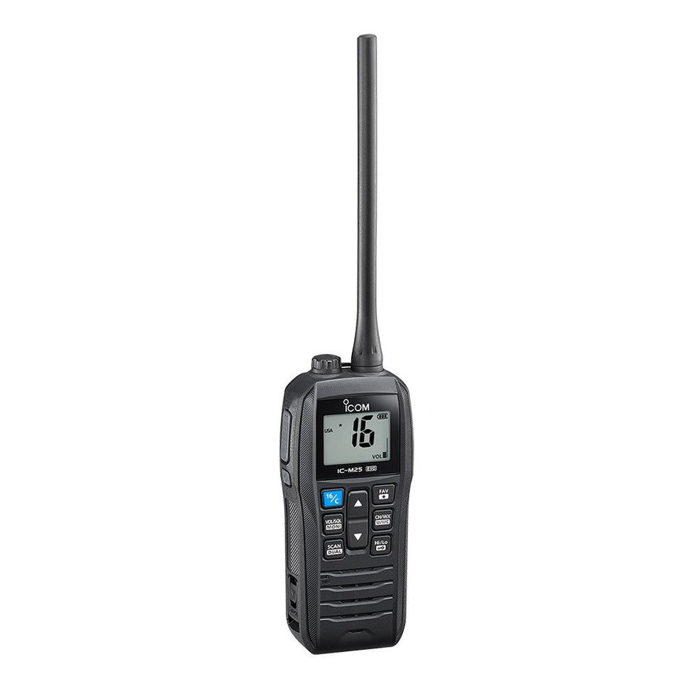 Icom M25 EVO Handheld VHF Radio - Black - Get Tight Gear