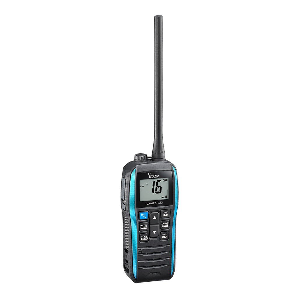 Icom M25 EVO Handheld VHF Radio - Blue - Get Tight Gear