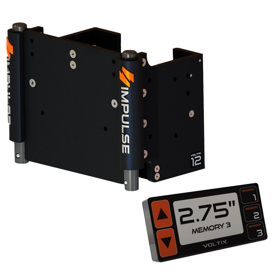 IMPULSE 12" Set Back Electric Jack Plate w/Smart Control - Black Anodized - Get Tight Gear