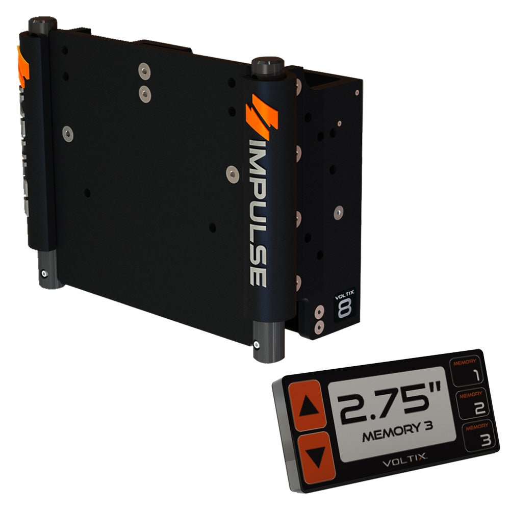 IMPULSE 8" Set Back Electric Jack Plate w/Smart Control - Black Anodized - Get Tight Gear