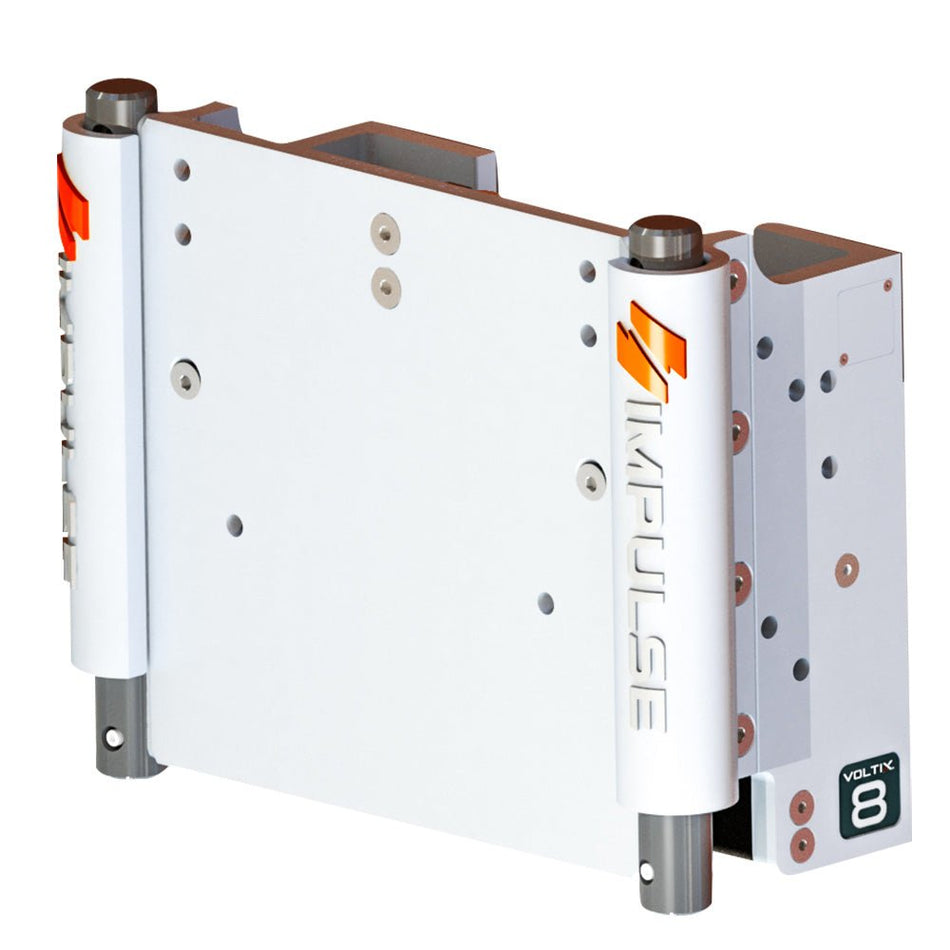 IMPULSE 8" Set Back Electric Jack Plate w/Standard Control - White Cerakote - Get Tight Gear