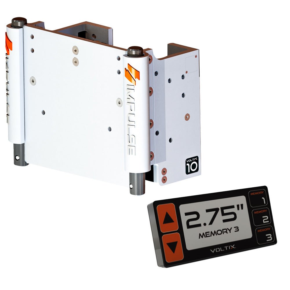 IMPULSE XL 10" Set Back Electric Jack Plate w/Smart Control - White Cerakote - Get Tight Gear