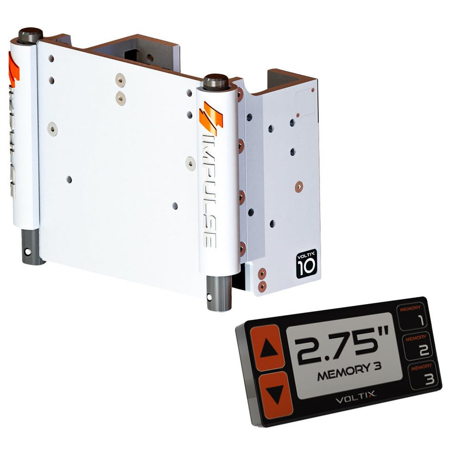 IMPULSE XL 10" Set Back Electric Jack Plate w/Smart Control - White Cerakote - Get Tight Gear