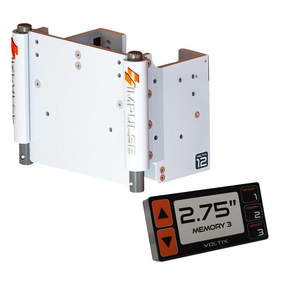 IMPULSE XL 12" Set Back Electric Jack Plate w/Smart Control - White Cerakote - Get Tight Gear