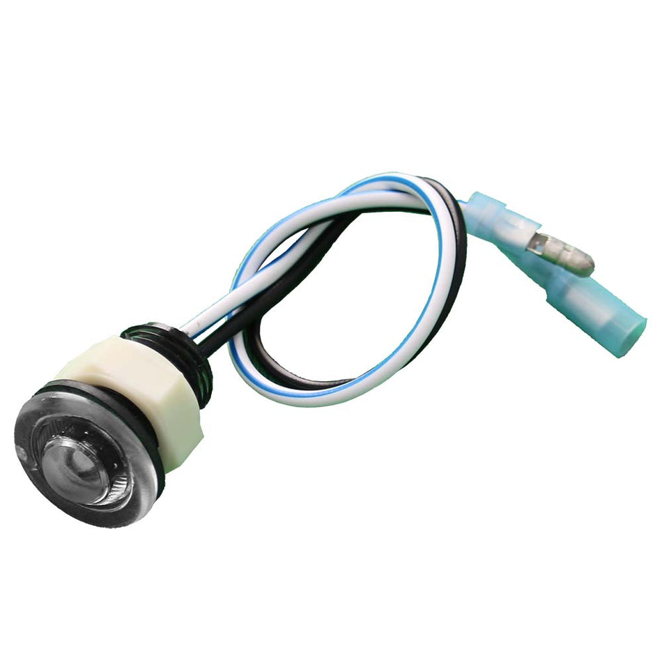 Innovative Lighting Blue/White Bi - Color Domed Bulkhead Light w/2 Wires - .156" Bullets - Get Tight Gear