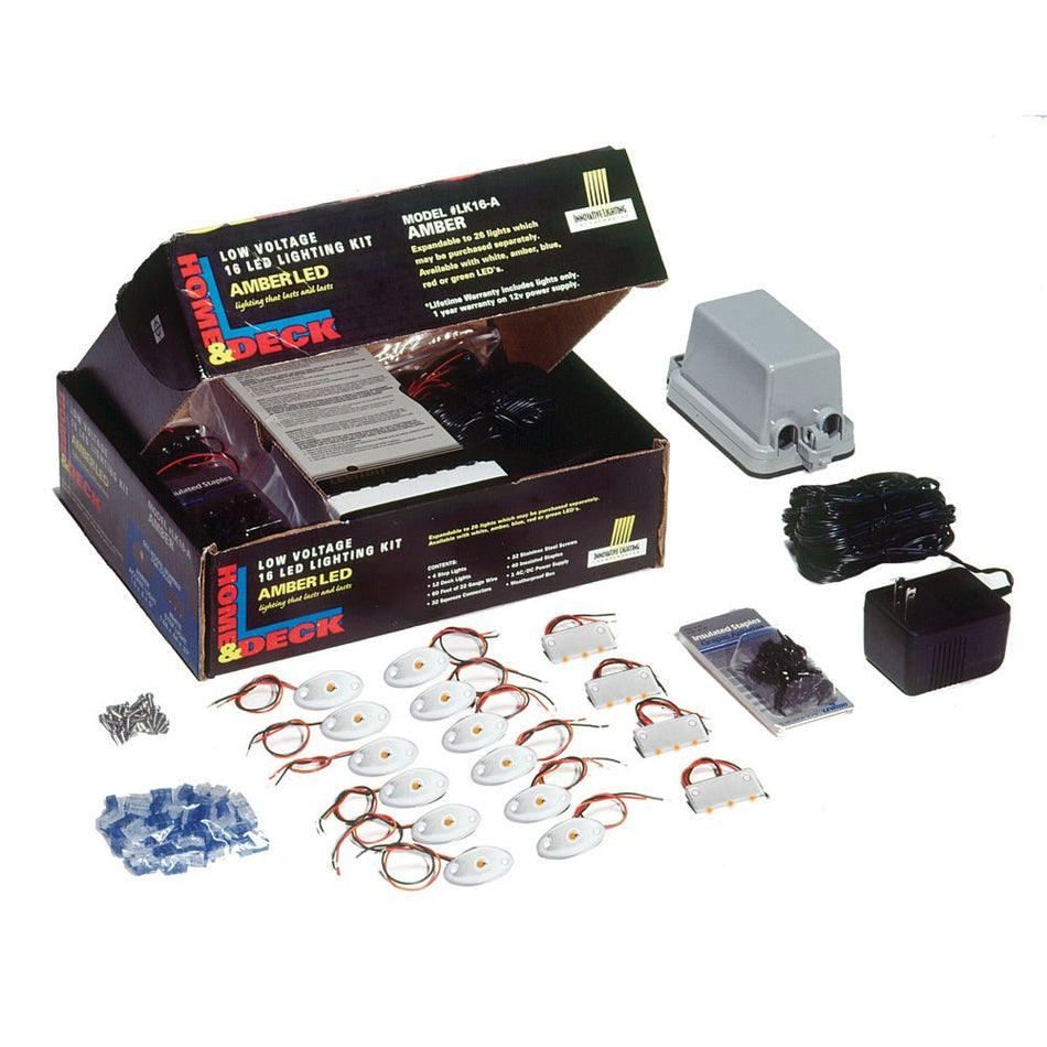 Innovative Lighting Deck & Dock LED Kit - Amber LED/White Housing - Get Tight Gear