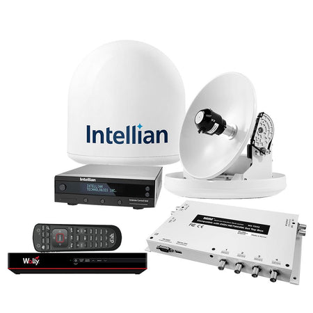Intellian i2 US System w/DISH/Bell MIM - 2 (w/3M RG6 Cable) 15M RG6 Cable & DISH HD Wally Receiver - Get Tight Gear